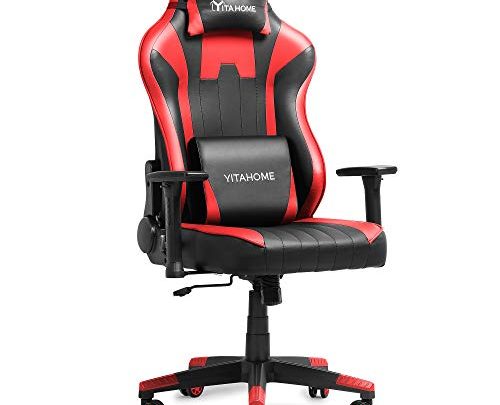 YITAHOME Racing Style Big and Tall Video Gaming Chair for Game Recreation Room, Ergonomic Design, Adjustable Recliner with Soft Headrest Massage Lumbar Support,