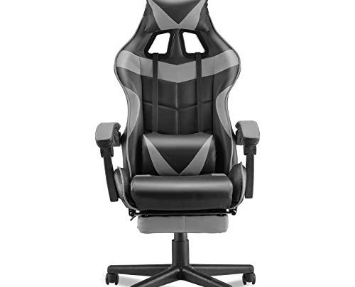 Soontrans Computer Chair,Gaming Chair,Ergonomic Racing Style PC Game Computer Chair with Headrest Lumbar Support Footrest Adjustable Recliner Chair