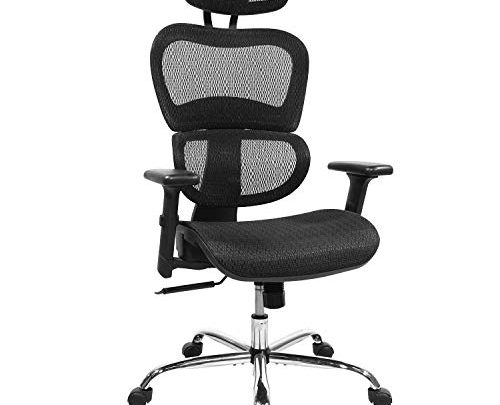 Home Office Chair Mesh Ergonomic Computer Chair with 3D Adjustable Armrests Desk Chair High Back Technical Task Chair – Black