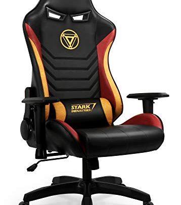 Marvel Avengers Gaming Chair Desk Office Computer Racing Chairs – Recliner Adults Gamer Ergonomic Game Reclining High Back Support Racer Leather Rocker (Iron Man)