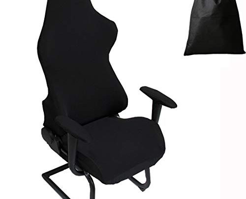 LJNGG Office Computer Game Chair Cover Armchair Gaming Chair Stretch Protector Slipcover Arm Rest Cover (Black)