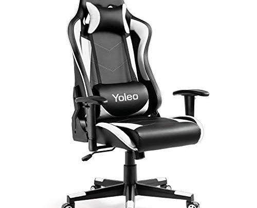 Gaming Chair – Yoleo Ergonomic Office Gaming Chair with Lumbar Support, High Back Computer Gamer Chair Backrest and Height Adjustable,
