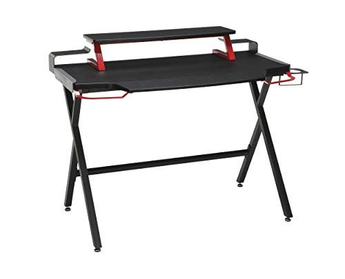 RESPAWN 1000 Gaming Computer Desk, in Red (RSP-1000-RED), 23.625″ D x 42″ W x 34.625″ H