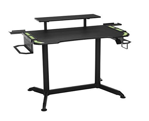 RESPAWN 3010 Computer Ergonomic Height Adjustable Gaming Desk, in Green (RSP-3010-GRN), 23.625 D x 52.625″ W x 33.5″-49.5″ H