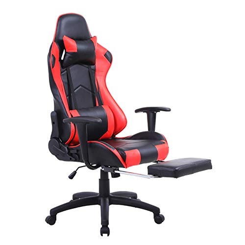 Mecor Gaming Chair Ergonomic Racing Style Adjustable High-Back PU Leather Office Chair Computer Desk Swivel Chair with Footrest, Headrest and Lumbar Support(2)