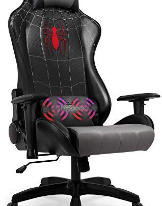 Marvel Avengers Gaming Chair Desk Office Computer Racing Chairs – Recliner Adults Gamer Ergonomic Game Reclining High Back Support Racer Leather Rocker (Spider-Man)
