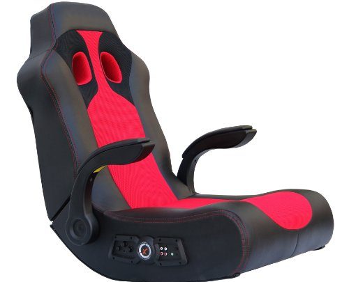 Ace Bayou X Rocker Vibe 2.1 Wireless Bluetooth Highback Rocking Video Gaming Floor Chair, Vibration, Foldable, Breathable Mesh, 2 Speakers,