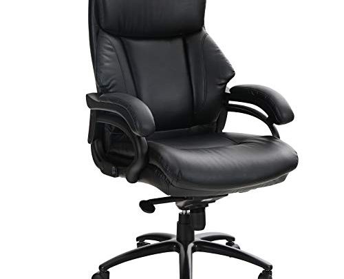 ALPHA HOME High Back Executive Chair Ergonomic Office Chair Managerial Computer Desk Chair with Lumbar Support Big Tall Adjustable Height Rolling Swivel Chair with Caster Black Weight Capacity 400 lbs