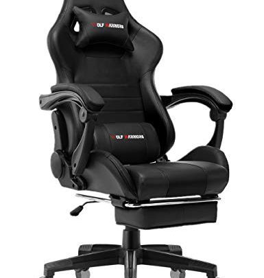 Gaming Chair Racing Style Office Chair Swivel Rocker Recliner Computer Chair Leather High Back Ergonomic Computer Desk Chair with Footrest