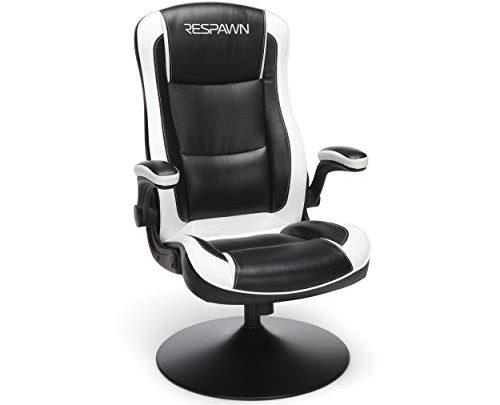 RESPAWN RSP-800 800 Racing Style Rocker, Rocking Gaming Chair, in White (RSP-800-BLK-WHT)