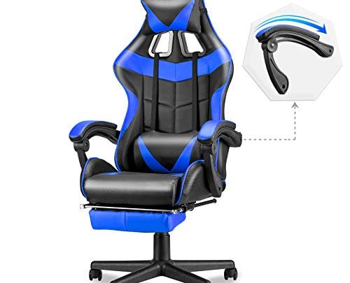 Soontrans High Back Computer Chair of Racing Style Gaming Chair Ergonomic Desk Chair with Height and Backrest Recline Adjustable,Full Armrest,