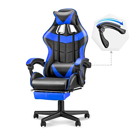Soontrans High Back Computer Chair of Racing Style Gaming Chair Ergonomic Desk Chair with Height and Backrest Recline Adjustable,Full Armrest,