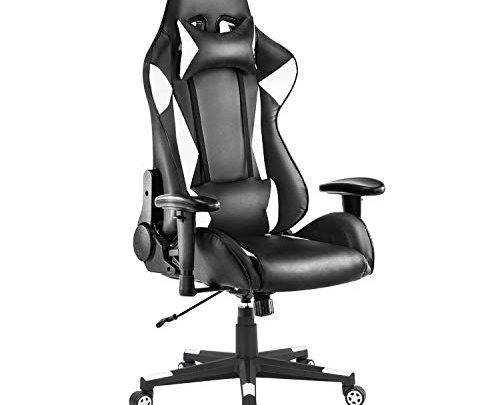 Gaming Chair Ergonomic Racing Style Computer Desk Chair Executive Office Chair High Back Swivel Task Chair with Headrest and Lumbar Pillow,