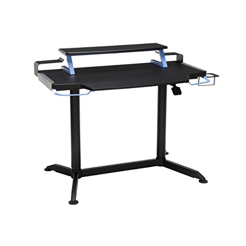 RESPAWN 3000 Computer Ergonomic Height Adjustable Gaming Desk, in Blue (RSP-3000-BLU), 23.625″ D x 42″ W x 33.5″-49.5″ H