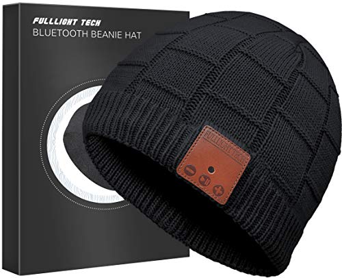 Upgraded Bluetooth Beanie Hat Headphones Wireless Headset Winter Music Speaker Hat Knit Running Cap with Stereo Speakers & Mic Unique Christmas Tech Gifts for Women Mom Her Men Teens Boys Girls