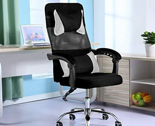 BXzhiri Adjustable Office Chair, Ergonomic Liftable Home Computer Network Chair with Armrs/Wheels for Teens/Students Swivel Home Computer Chair
