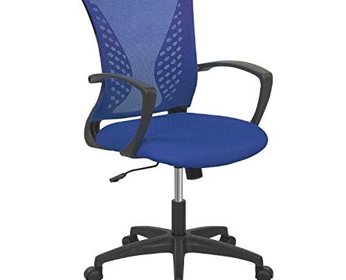 Office Chair Ergonomic Desk Chair Mesh Computer Chair with Lumbar Support Armrest Rolling Swivel Adjustable Task Chair for Adults(Blue)