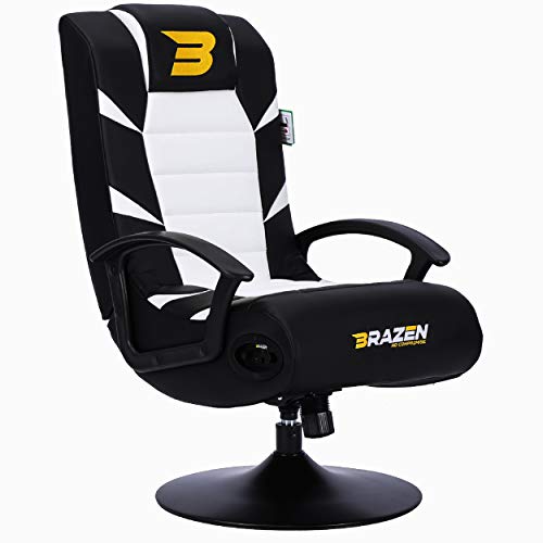 BraZen Pride 2.1 Bluetooth Surround Sound Gaming Chair – White