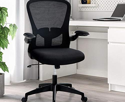 MAISON ARTS Ergonomic Mesh Office Chair Rolling Swivel Computer Desk Chair Executive Task Chair Comfort Chairs with Adjustable Lumbar Support, Flip-up Armrests and Rocking Function for Home Office