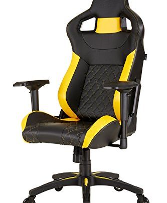 CORSAIR CF-9010015 WW T1 Gaming Chair Racing Design, Black/Yellow