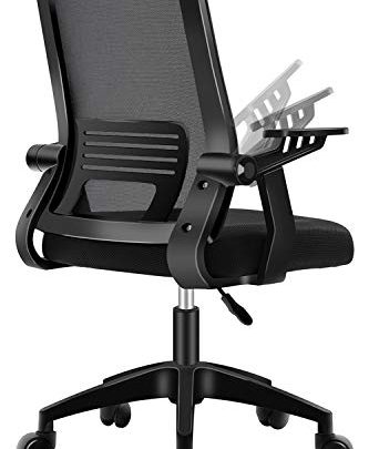 PatioMage Office Chair Ergonomic Mesh Computer Chair Lumbar Support Comfortable Task Chair Desk Chair for Adults Men Women (Black)