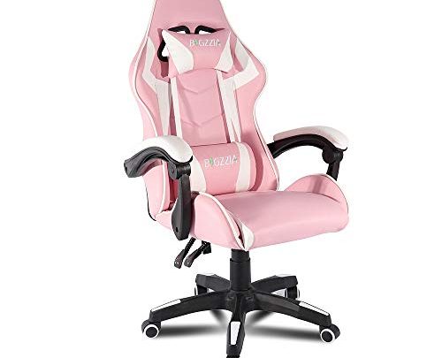 Gaming Chair Office Chair Desk Chair Computer Chair Swivel Chair for Teens Adults Girls(Pink)