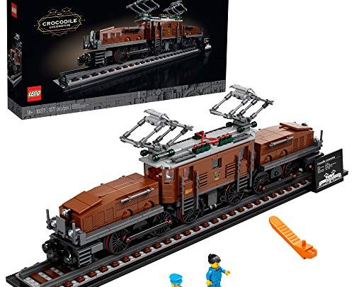 LEGO Crocodile Locomotive 10277 Building Kit; Recreate the Iconic Crocodile Locomotive with This Train Model; Makes a Great Gift Idea for Train Enthusiasts,
