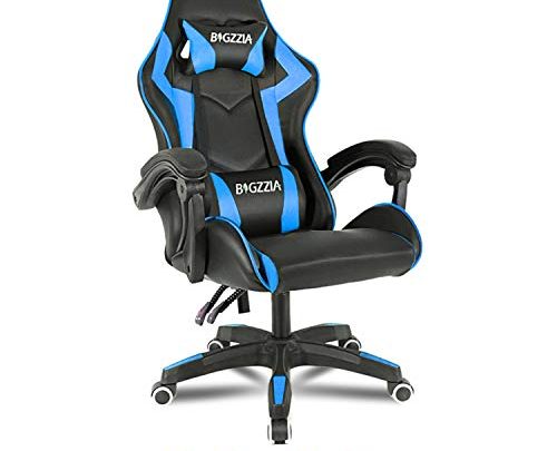 Desk Chair Racing Chair Office Chair Adjustable Computer Chair Red/Blue/Green/Pink (Blue)