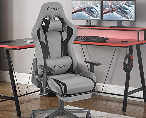 Okeysen Gaming Chair,Ergonomic Recliner High Back Computer Game Chair with Retractable Footrest, Massager and Upgraded headrest, Racing Style Swivel Office Desk Chair,