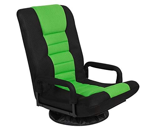 Swivel Gaming Floor Chair with Arms Back Support Adjustable Floor Sofa for Adults Teens Lazy Sofa Lounger Video Game Chair,Green