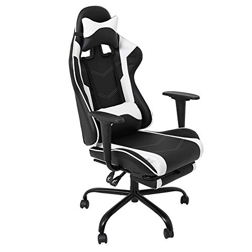Gaming Computer Home Ergonomic Office Desk Chair with Footrest Headrest Armrest