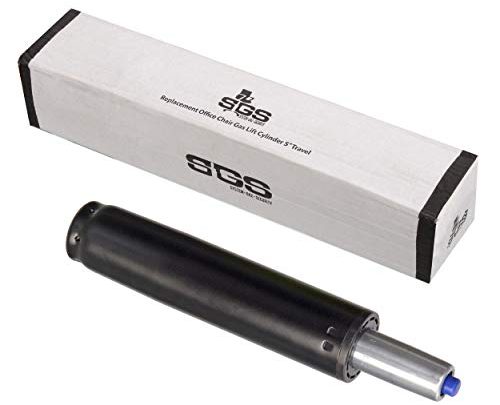 SGS Office Chair Cylinder Replacement 5″ Gas Lift With Standard Diameters – Heavy Duty Highest End Class 4 for, Hydraulic Pneumatic Shock Piston For Desk,