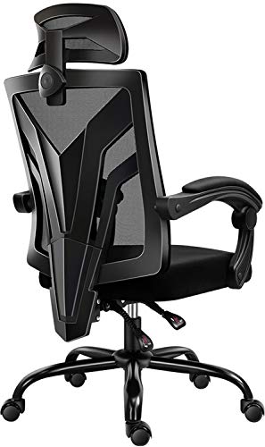 Office Chair, Cadcah Ergonomic Home Office Desk Chair Mesh Office Chair with Adjustable Headrest Swivel Computer Chair Lumbar Support High Back Chair for Adults Men Women