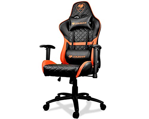 Cougar Armor One Gaming Chair with Reclining and Height Adjustment (Black and Orange)