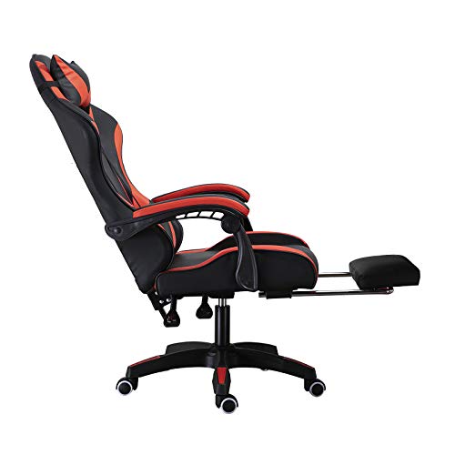 Racing Chair Gaming Chair Office Chair Swivel Chair, PC Chair, Ergonomic Executive High Back Chair Multifuctional Chair (Black+Red)