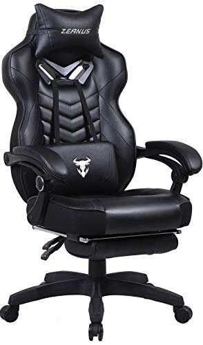 Gaming Chairs for Adults, Recliner Computer Chair with Footrest, Ergonomic PC Gaming Chair with Massage, High Back Desk Chair for Gaming,