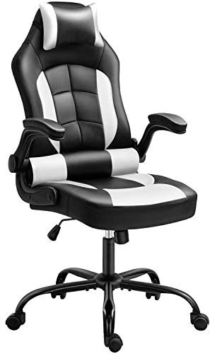 Gaming Chair, Cadcah Ergonomic Computer Chair Reclining High Back Office Chair Height Adjustment Desk Chair with Armrests Headrest and Lumbar Support PC Gaming Chair for Adults Teens Men Women