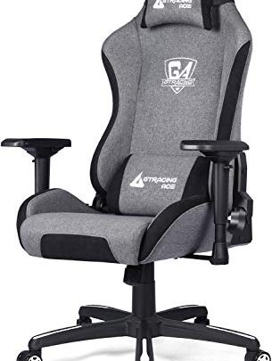 Gtracing Gaming Chair with Footrest,Racing Office Computer Chair,Home Office Chair,High Back Gaming Desk Chair with 4D Adjustable Arms,Heavy Duty Metal Base,Swivels Reclines Big and Tall (Gray)