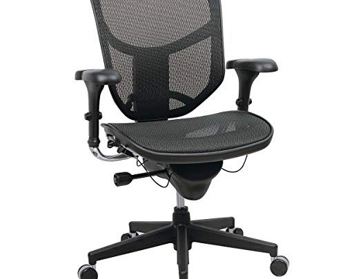 WorkPro Quantum 9000 Series Ergonomic Mid-Back Mesh/Mesh Chair, Black