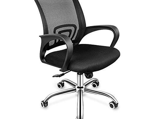 Simple Deluxe Task Office Chair Ergonomic Mesh Computer Chair with Wheels and Arms and Lumbar Support Adjustable Height Study Chair…