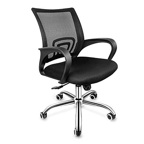 Simple Deluxe Task Office Chair Ergonomic Mesh Computer Chair with Wheels and Arms and Lumbar Support Adjustable Height Study Chair…