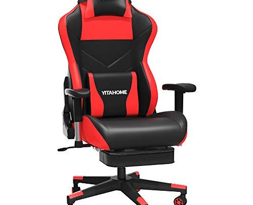 YITAHOME Massage Gaming Chair with Footrest Big and Tall 380lbs Heavy Duty Ergonomic Video Game Chair High Back Office Computer…