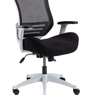 BOLISS Office Chair 400lb Ergonomic Desk Chair Mesh Computer Chair Executive Task Chair with Height Adjustable Armrest (Grey Frame Black…