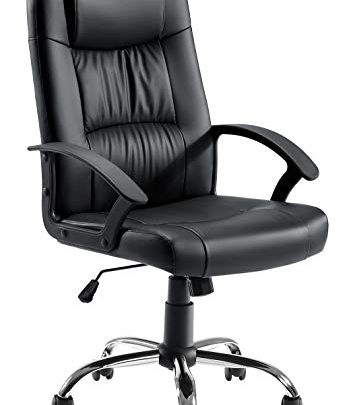 Office Chair Desk Chair Computer Chair with Lumbar Support, Tribesigns PU Leather Executive Ergonomic Chair Rolling Swivel Adjustable Task Chair…