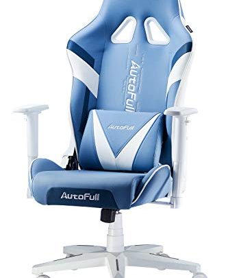 AutoFull Gaming Chair Racing Office Ergonomic High-Back Computer Chair PU Leather Desk Chair with Headrest and Lumbar Support E-Sports Swivel…