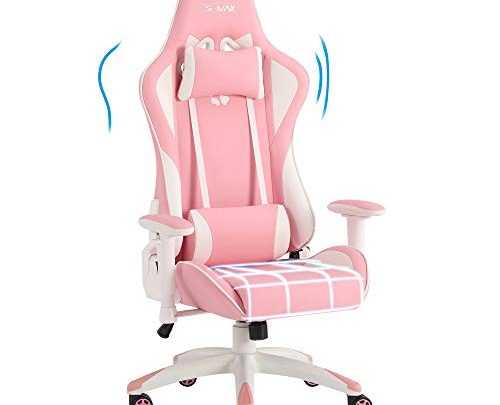 SMAX Gaming Chair Racing Video Game Chairs Computer Gaming Chair Adjustable High Back Ergonomic Office Chair PU Leather Recliner Swivel…