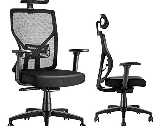 MOLENTS Ergonomic Office Chair Mesh Computer Chair Rolling Desk Chair with 3D Adjustable Armrest,Sliding Seat,Lumbar Support,Headrest,Gaming Chairs Heigh-Back Executive Swivel Chair…