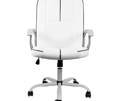 Rimiking Ergonomic Executive Office Chair Task Chair Swivel Office Chair Comfortable Bonded Leather Desk Chair Computer Chair Home Office Chair…