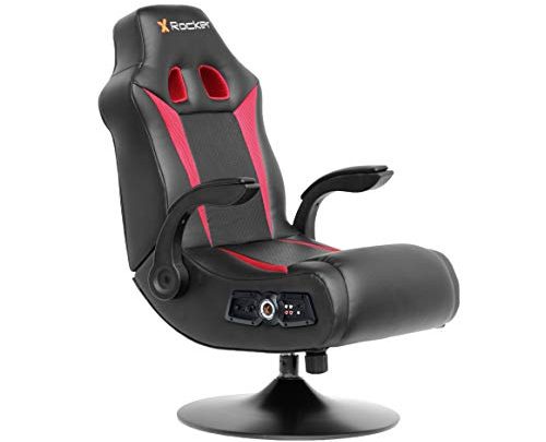 X Rocker 2.1 Wireless Bluetooth Vibe SE Audi Vibrating Video Foldable Gaming Chair with Pedestal Base and High Tech Audio-Tilt…