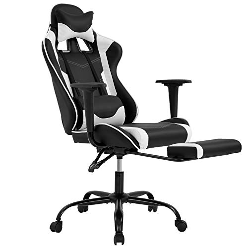 PC Gaming Chair Ergonomic Office Chair Desk Chair PU Leather Racing Executive Modern Swivel Rolling High Back Computer Chair with…